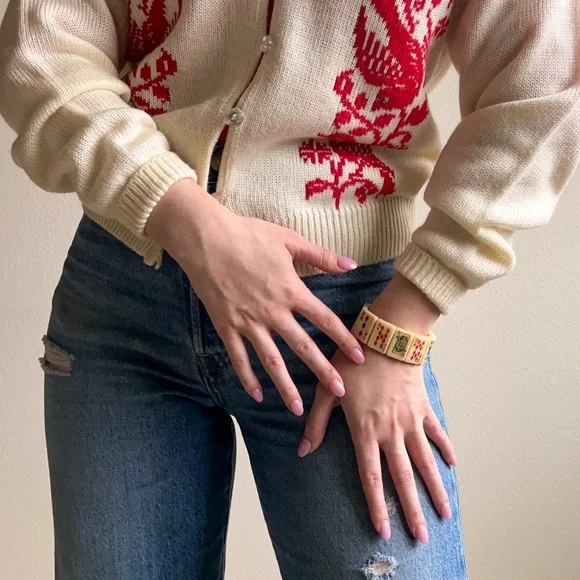 Vintage 1960s Lucky Cards Ivory Bracelet - Picture 2 of 5